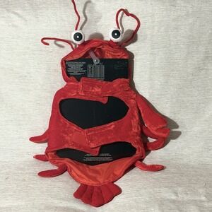 Skull & Bones Pet Dog Lobster Halloween Costume Outfit Red‎ Hooded Large